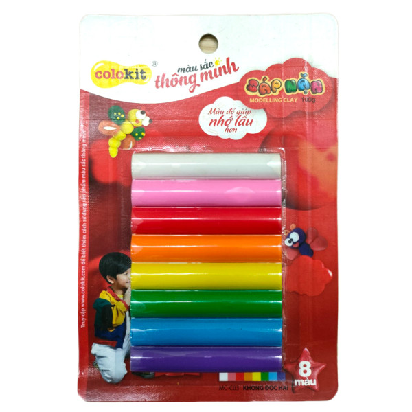 Sáp nặn 8 màu Colokit MC-C03 (Thiên Long)